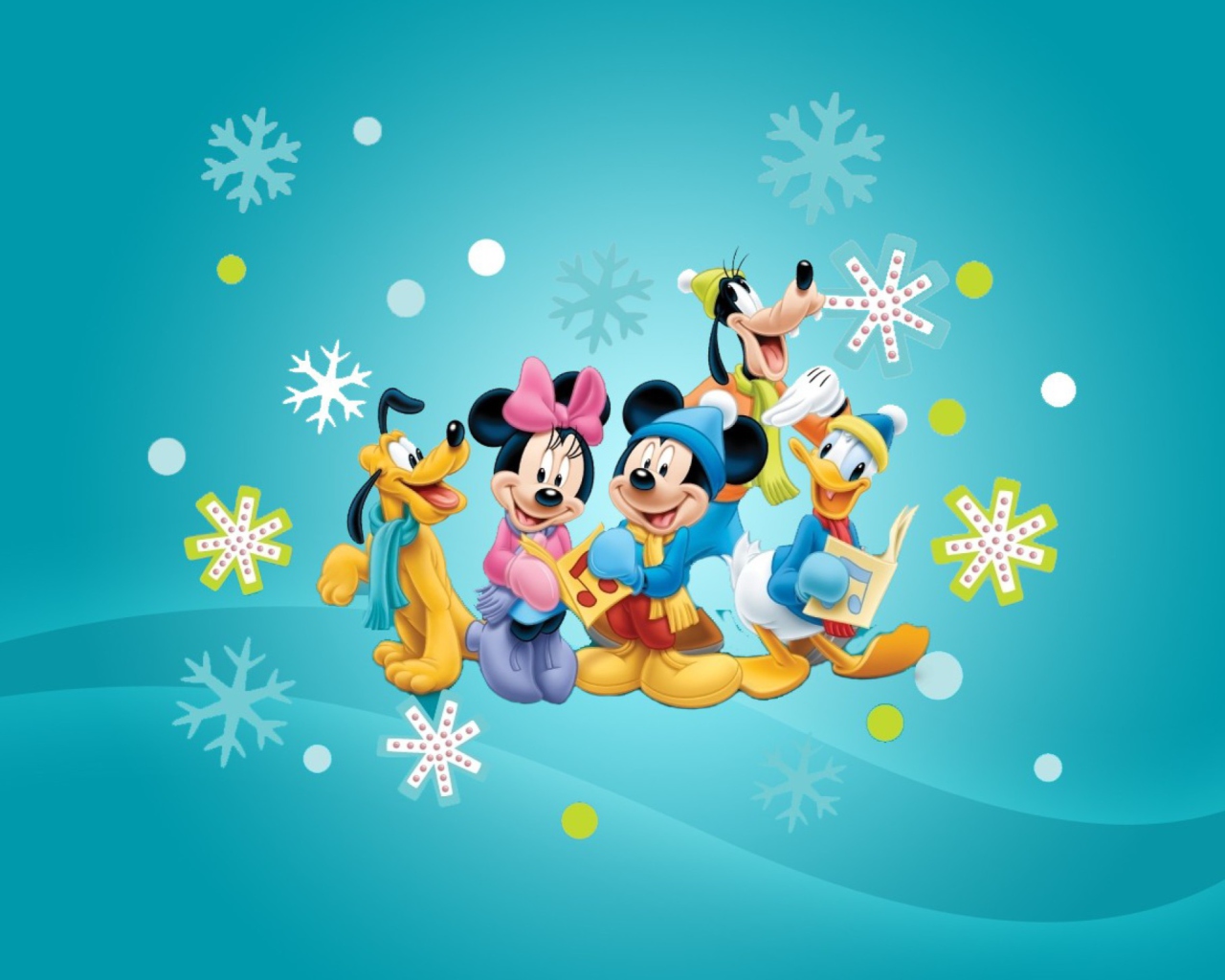 Mickey's Christmas Band wallpaper 1280x1024