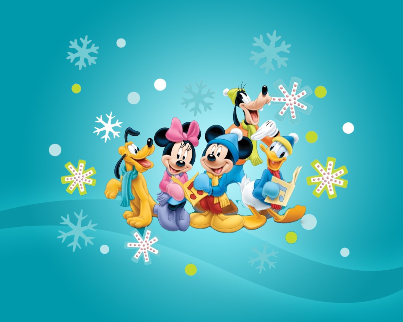 Das Mickey's Christmas Band Wallpaper 1600x1280