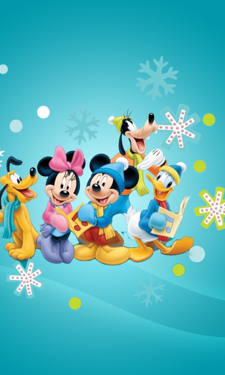 Sfondi Mickey's Christmas Band 768x1280