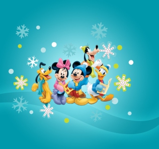 Mickey's Christmas Band Wallpaper for Nokia 6100