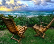 Sfondi Chairs With Sea View 176x144