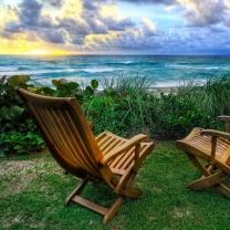 Sfondi Chairs With Sea View 208x208