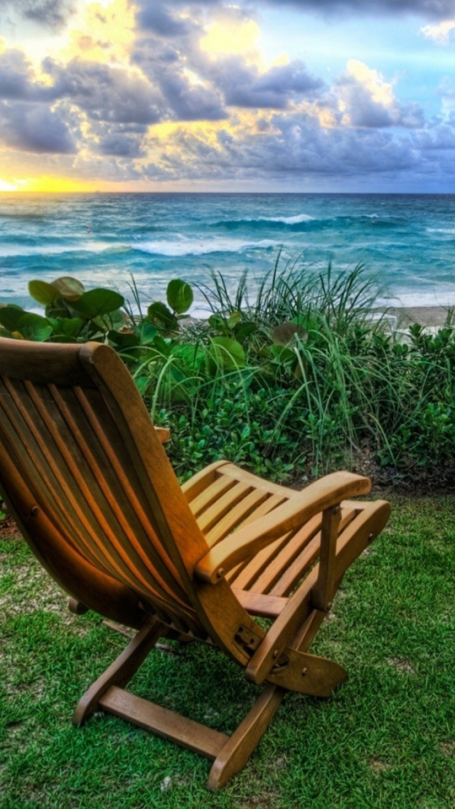 Sfondi Chairs With Sea View 640x1136