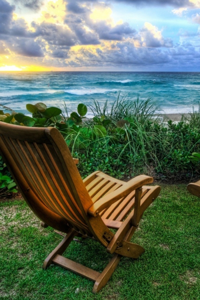 Sfondi Chairs With Sea View 640x960