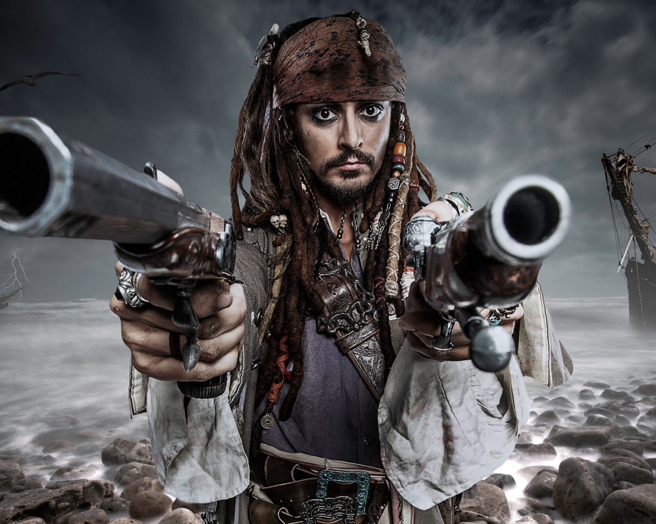 Jack Sparrow wallpaper 1280x1024