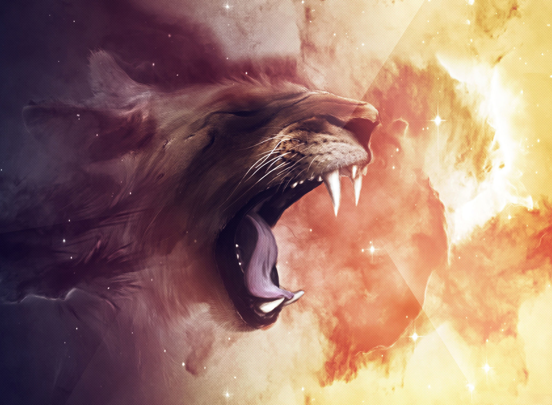 Fondo de pantalla Lion Painting 1920x1408