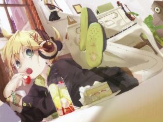 Screenshot №1 pro téma Vocaloid Hatsune Miku Girl 320x240