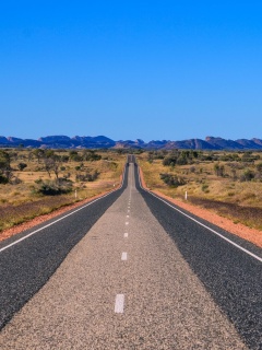 California highway countryside wallpaper 240x320