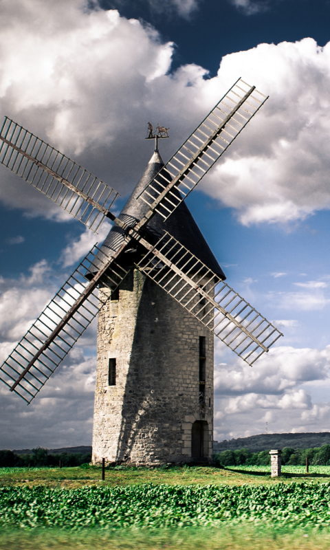 Windmill wallpaper 480x800