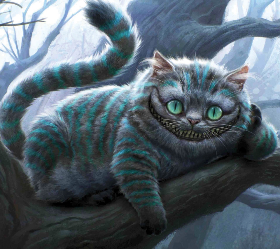 Das Cheshire Cat Wallpaper 960x854