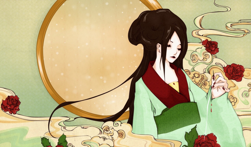 Geisha wallpaper 1024x600