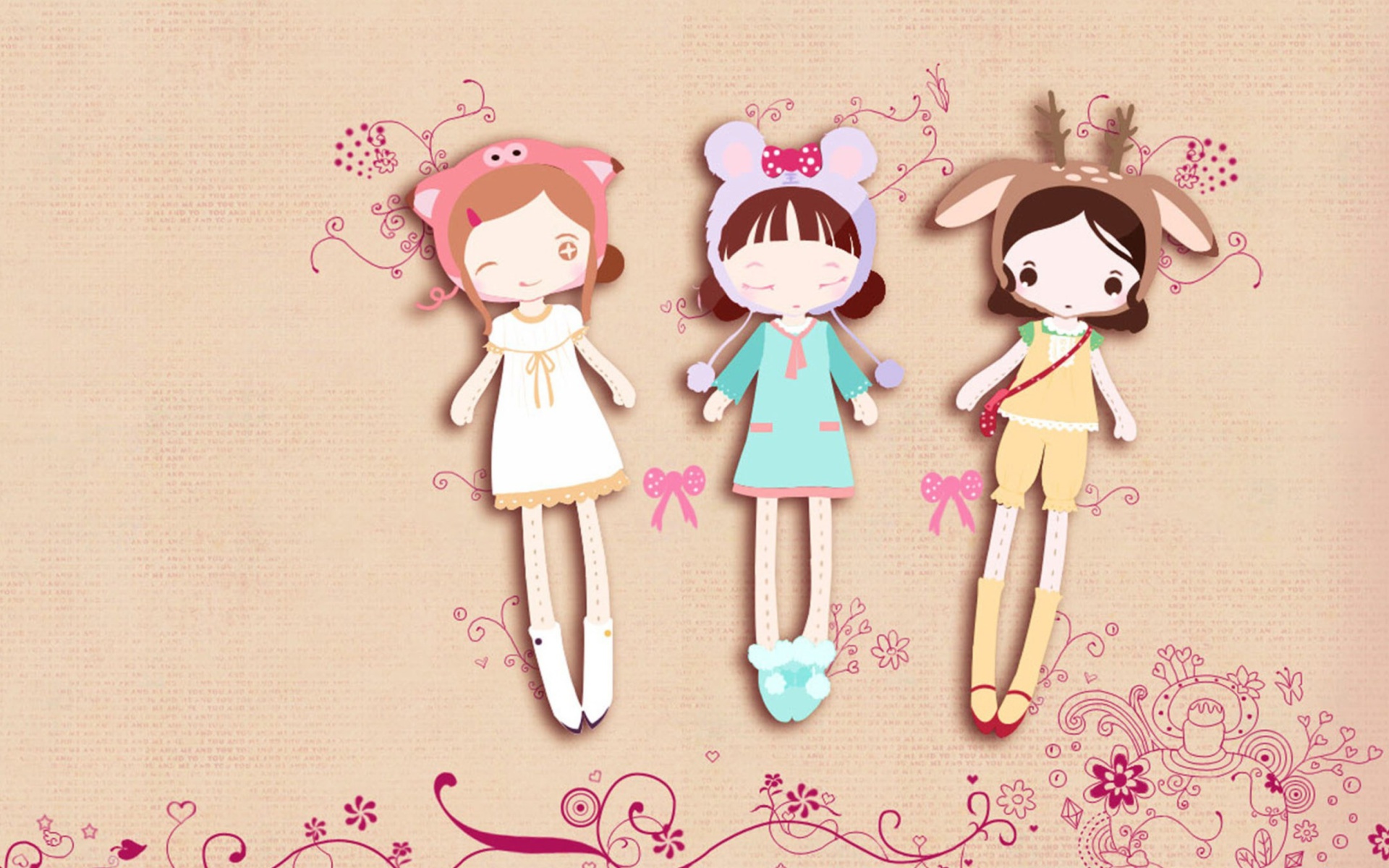 Screenshot №1 pro téma Cherished Friends Dolls 1920x1200