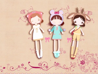 Fondo de pantalla Cherished Friends Dolls 320x240