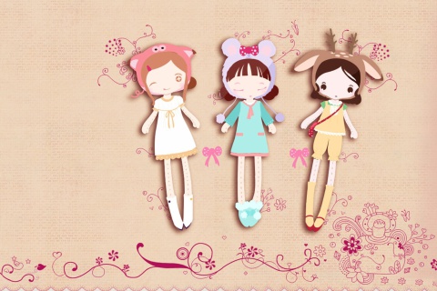 Fondo de pantalla Cherished Friends Dolls 480x320