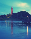 Lighthouse At Twilight screenshot #1 128x160