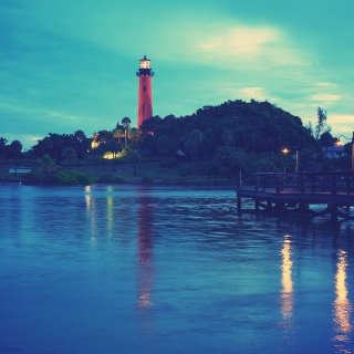 Lighthouse At Twilight Wallpaper for iPad