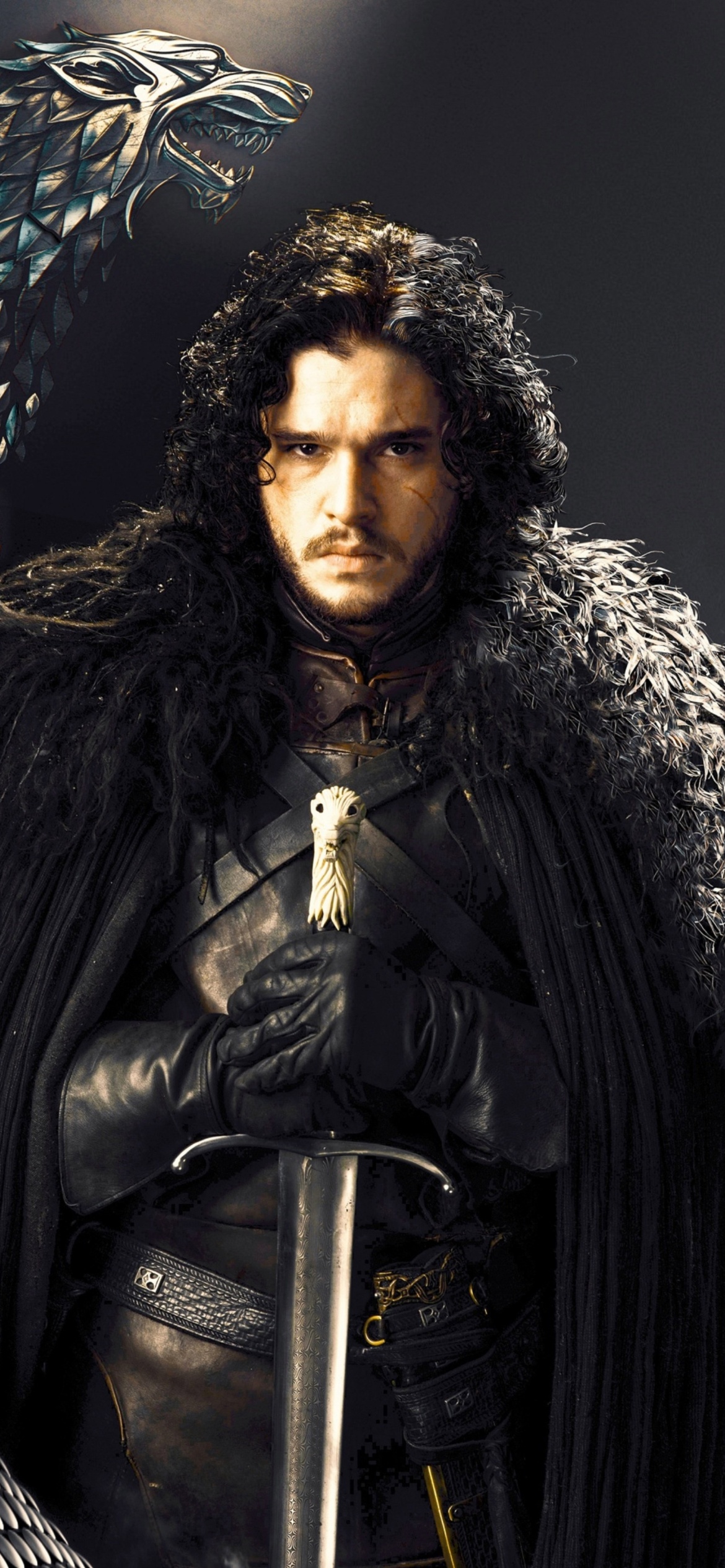 Обои Game Of Thrones actors Jon Snow and Cersei Lannister 1170x2532