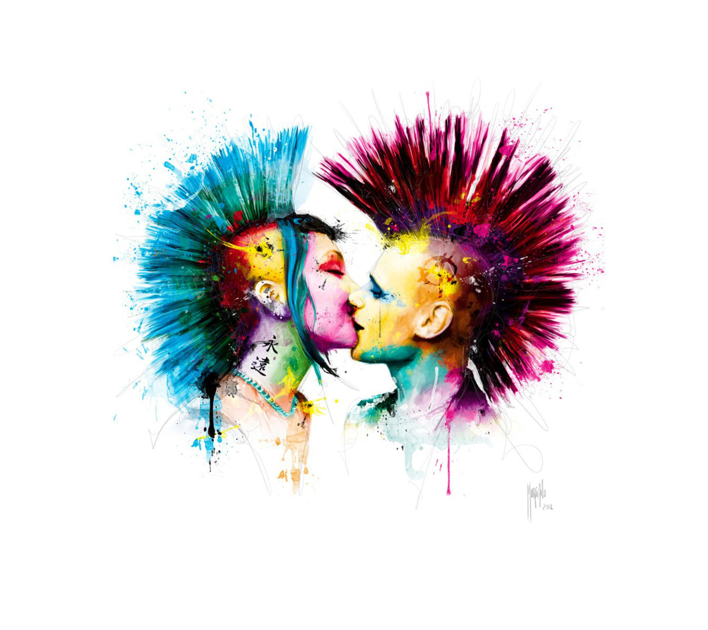 Punk Kiss wallpaper 1440x1280