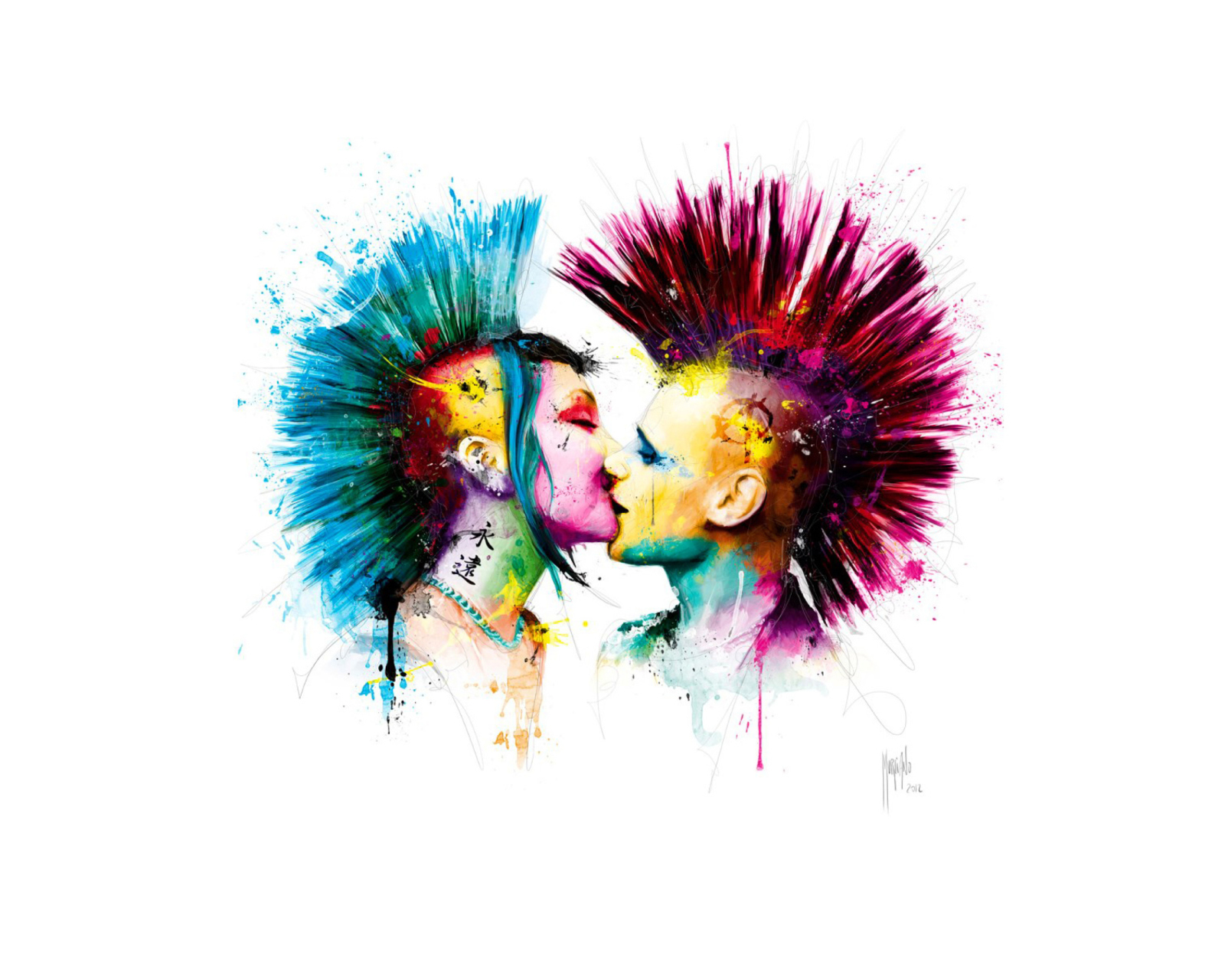 Punk Kiss wallpaper 1600x1280