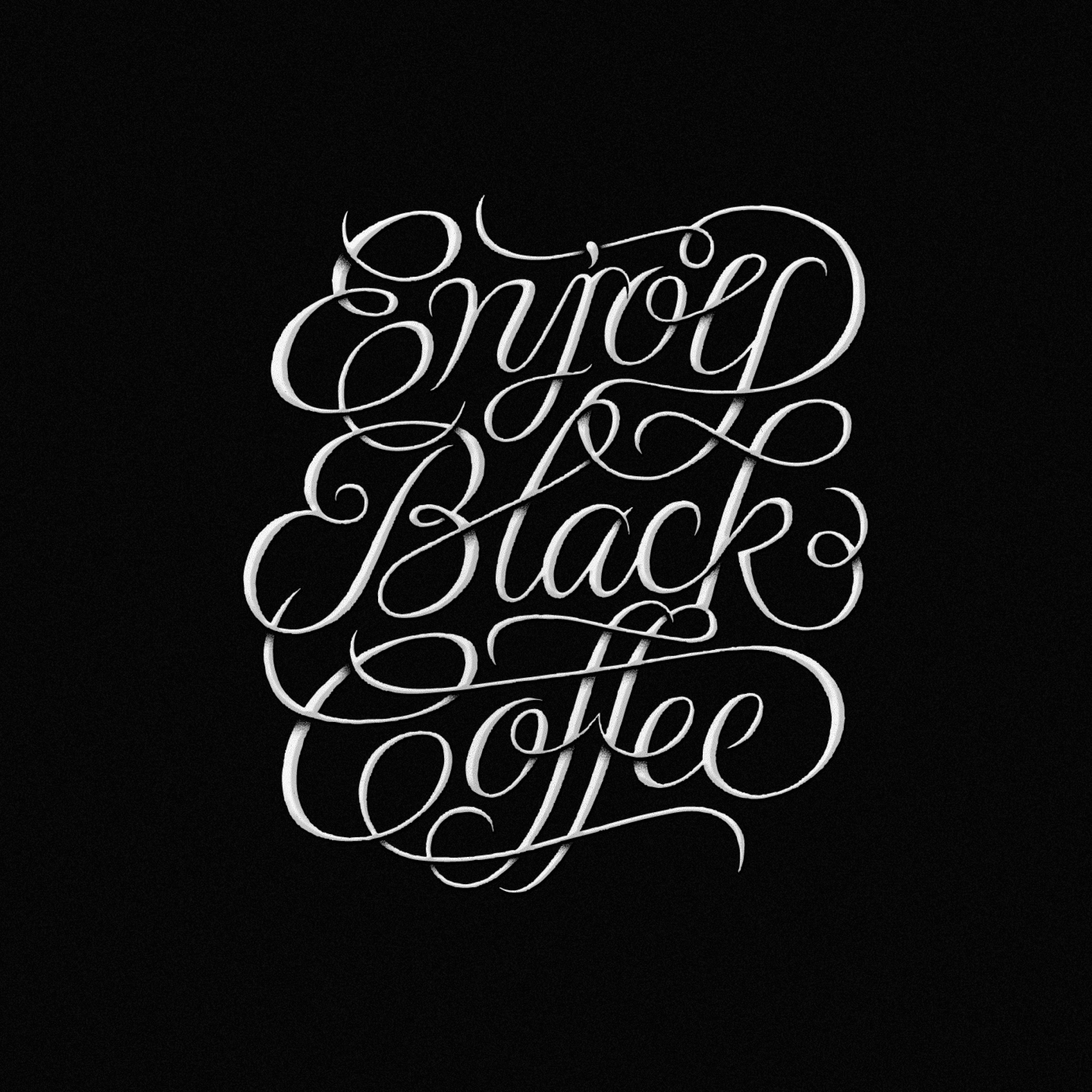 Das Enjoy Black Coffee Wallpaper 2048x2048