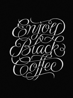 Обои Enjoy Black Coffee 240x320