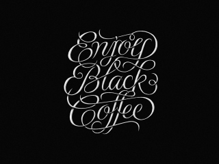 Das Enjoy Black Coffee Wallpaper 320x240