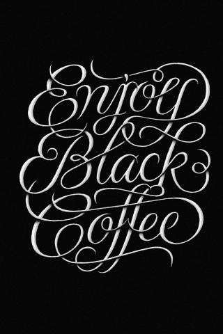 Das Enjoy Black Coffee Wallpaper 320x480