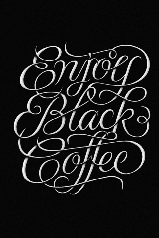 Обои Enjoy Black Coffee 320x480