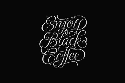 Das Enjoy Black Coffee Wallpaper 480x320