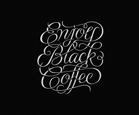 Das Enjoy Black Coffee Wallpaper 480x400