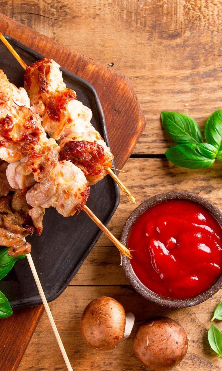 Barbecue Meat wallpaper 768x1280