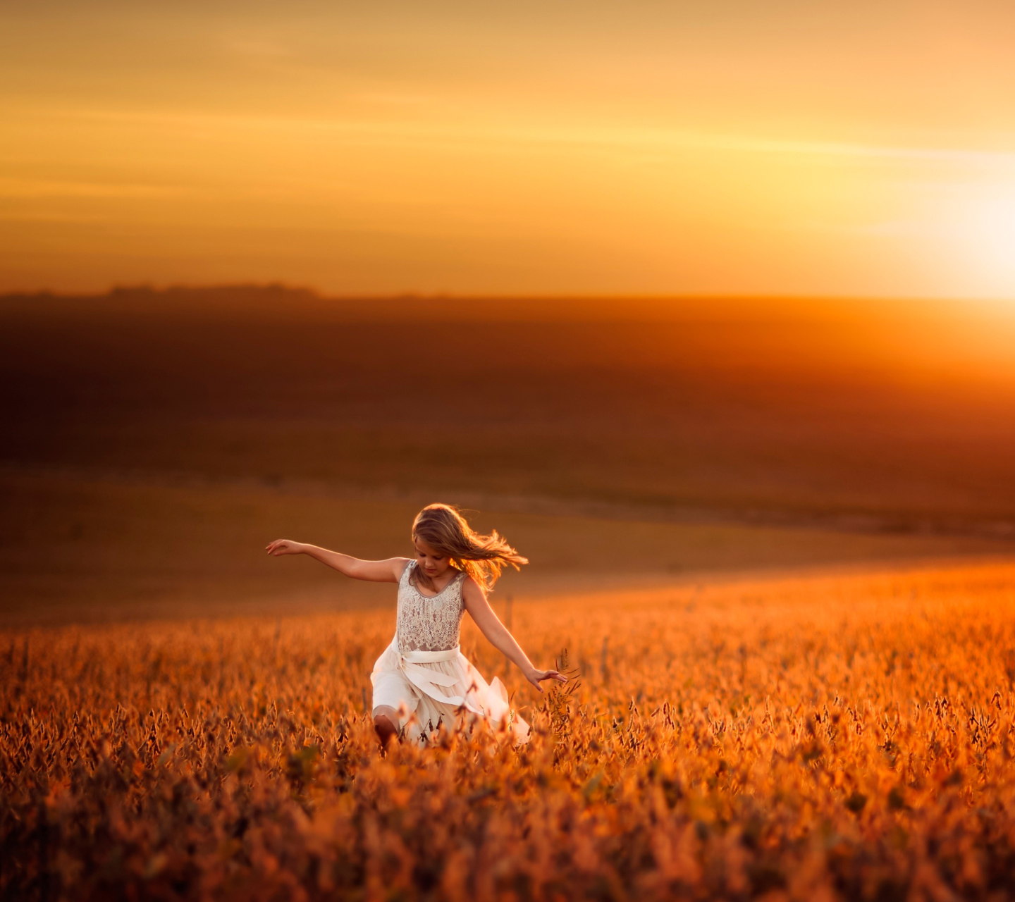 Little Girl In Fields Of Gold screenshot #1 1440x1280