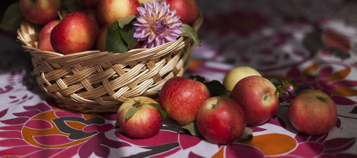 Screenshot №1 pro téma Bunch Autumn Apples 720x320