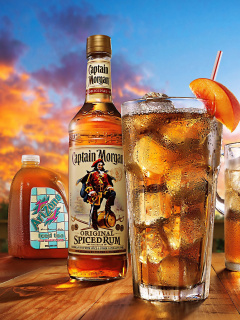 Captain Morgan Rum in Cuba Libre wallpaper 240x320