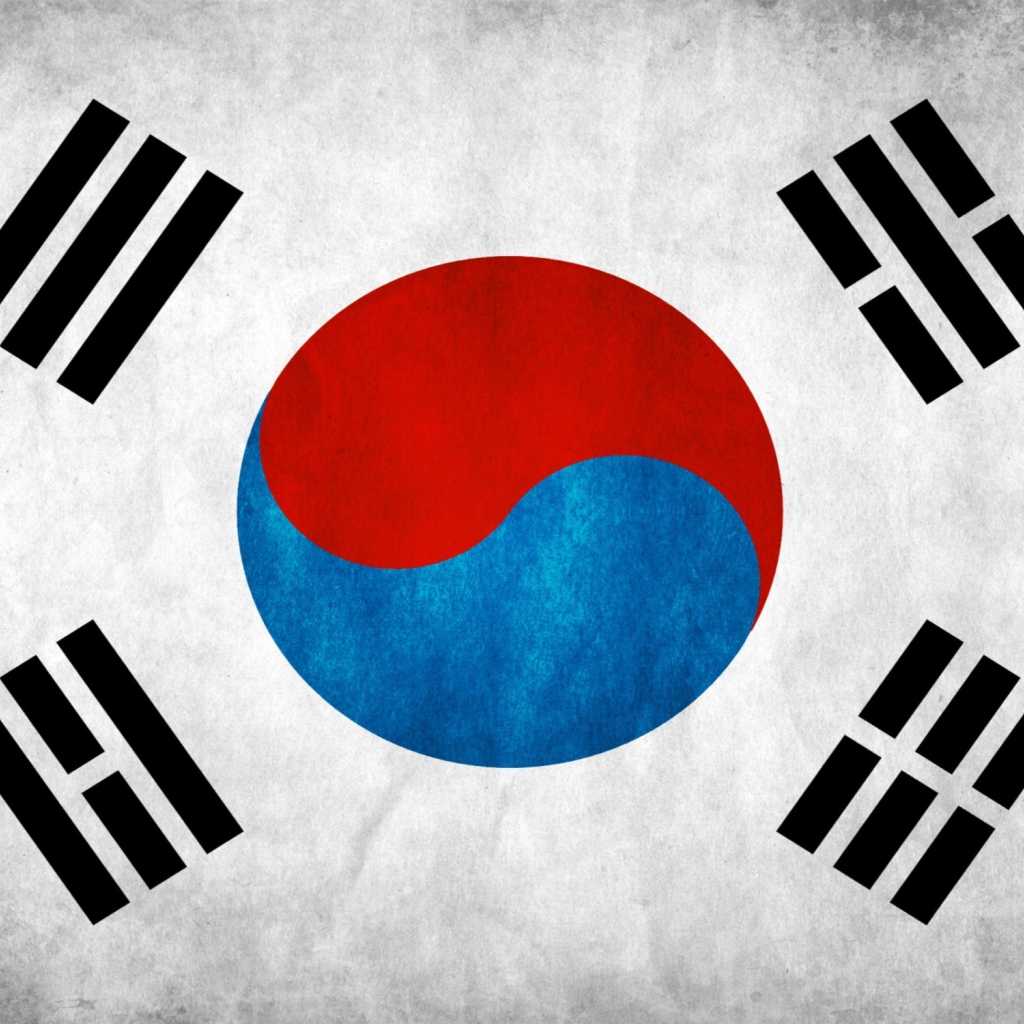 Das South Korea Flag Wallpaper 1024x1024