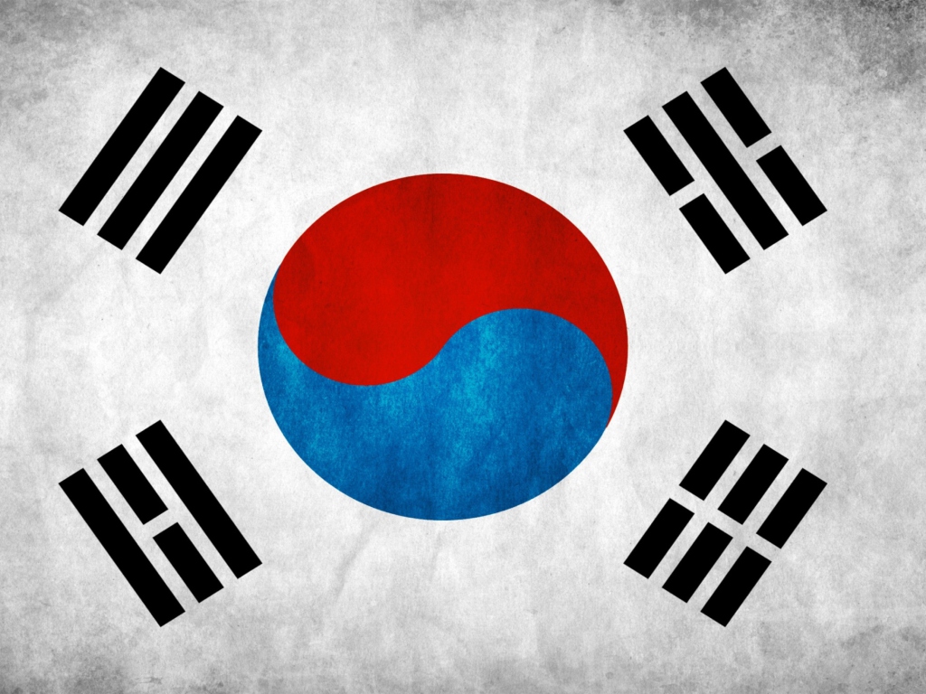 South Korea Flag wallpaper 1024x768