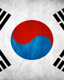 Обои South Korea Flag 128x160