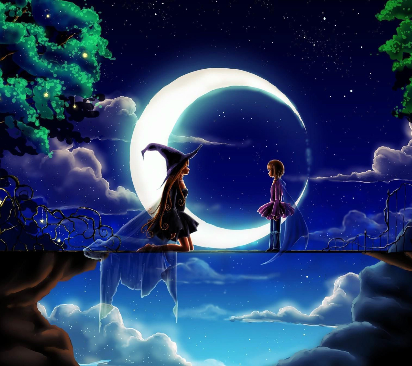 Fondo de pantalla Fairy and witch 1440x1280