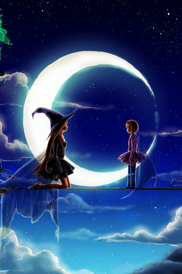 Fondo de pantalla Fairy and witch 640x960