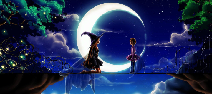 Fondo de pantalla Fairy and witch 720x320