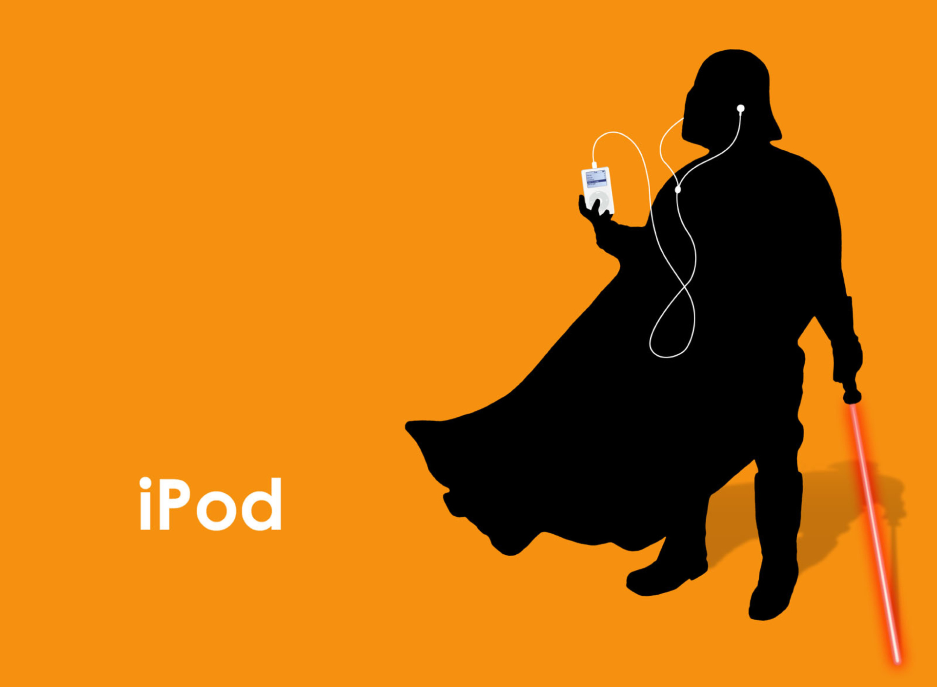 Обои Darth Vader with iPod 1920x1408