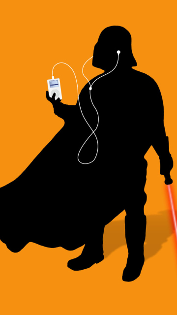 Обои Darth Vader with iPod 360x640