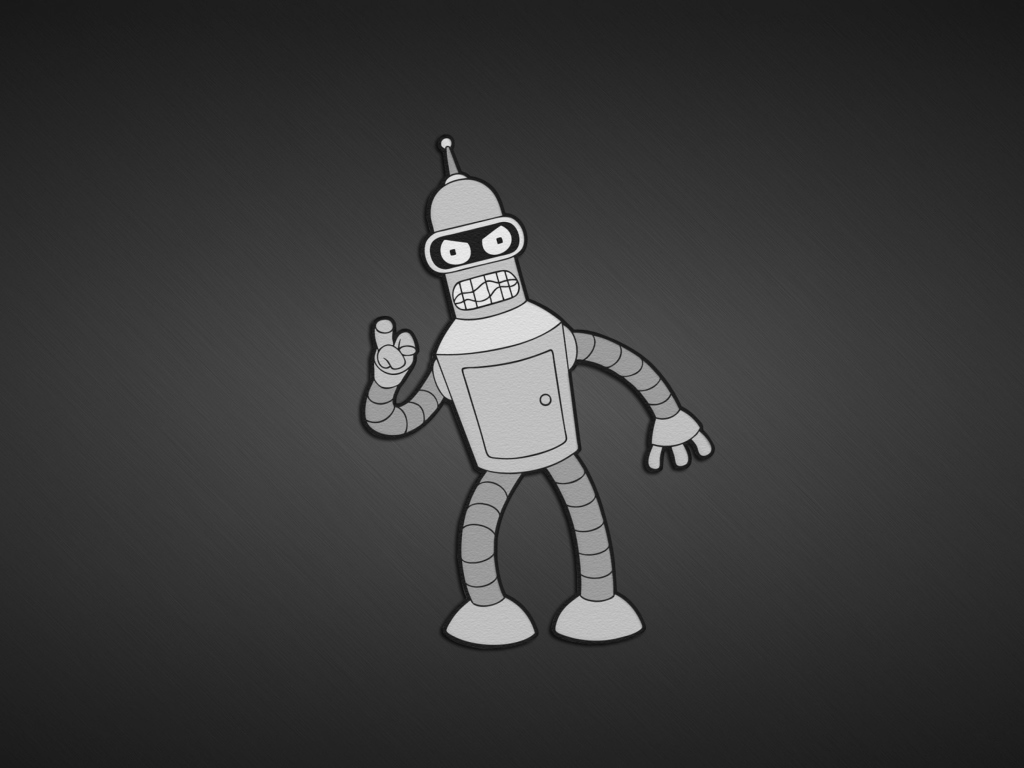 Fondo de pantalla Futurama, Bender 1024x768