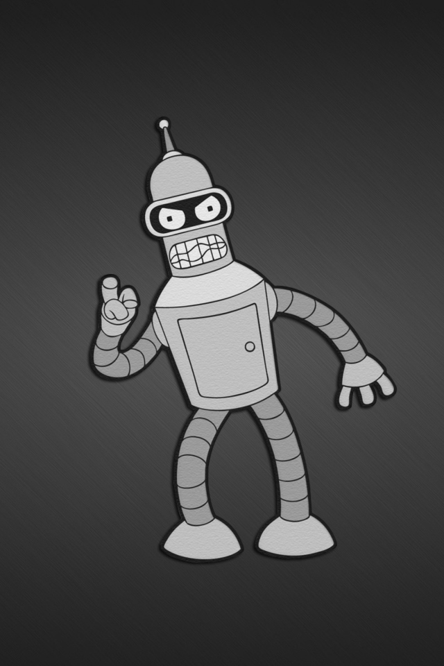 Sfondi Futurama, Bender 640x960