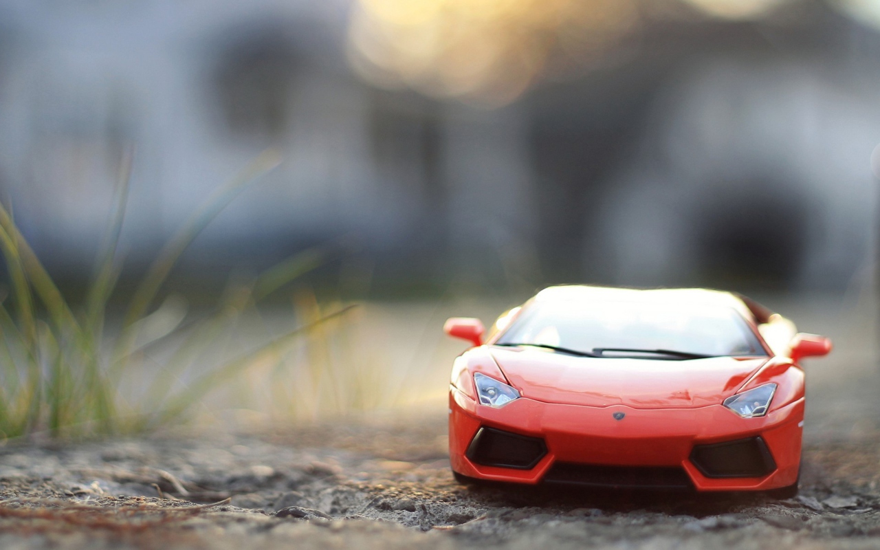 Red Toy Car wallpaper 1280x800