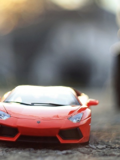 Red Toy Car wallpaper 240x320