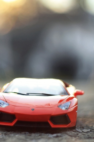 Red Toy Car wallpaper 320x480