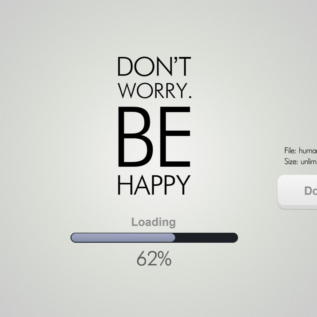 Don't Worry Be Happy Quote wallpaper 1024x1024