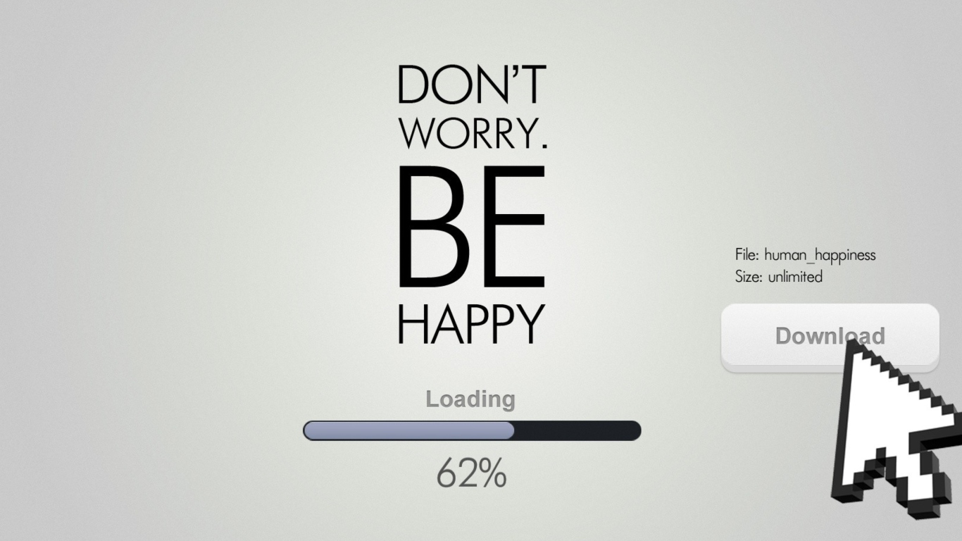 Sfondi Don't Worry Be Happy Quote 1366x768