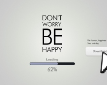 Das Don't Worry Be Happy Quote Wallpaper 220x176